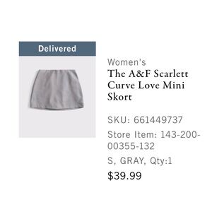 Abercrombie & Fitch Gray Mini Skirt